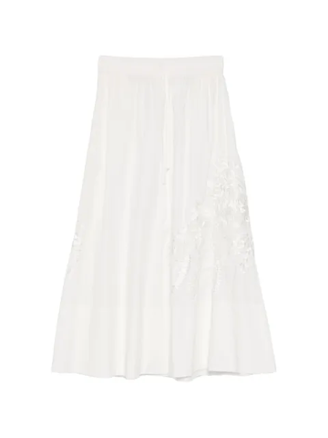 P.A.R.O.S.H. lace-detail midi skirt White NINJA26D621560R