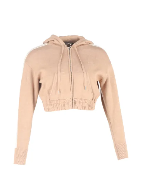 SANDRO zip-up cropped hoodie Neutrals NAPPUGBCL650670W