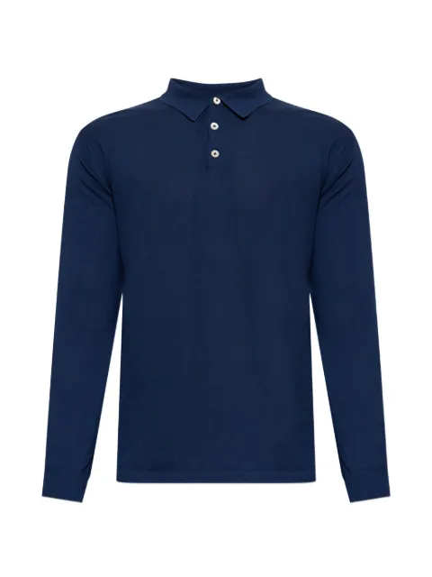 Eleventy buttoned long-sleeved polo shirt Blue M76MAGM85MAT0A001