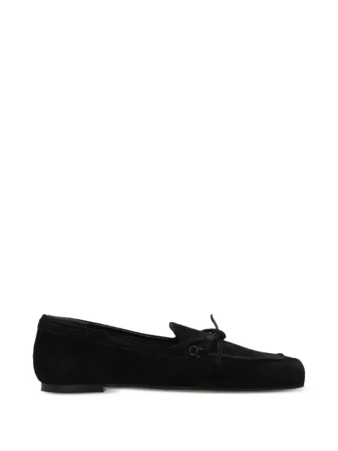 Aeyde bow-detail suede loafers Black JASPERCOWSUEDELEATHER