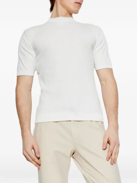 Eleventy ribbed short-sleeved T-shirt White M76MAGM64MAG0M0410103