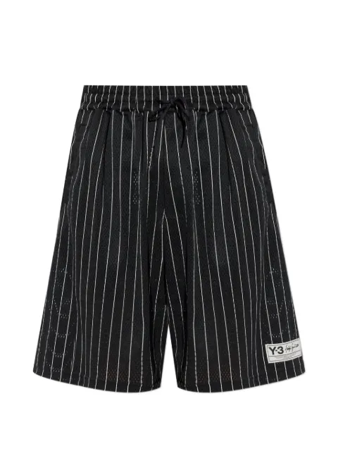 Y-3 striped drawstring shorts Black KQ9829