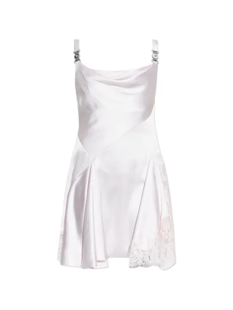 Versace lace-trim satin mini dress Pink 10223821A12921