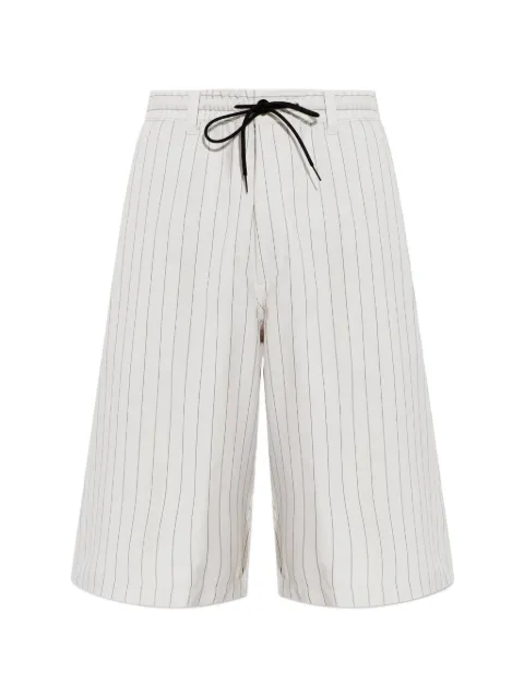 Y-3 pinstriped shorts Neutrals KR1691