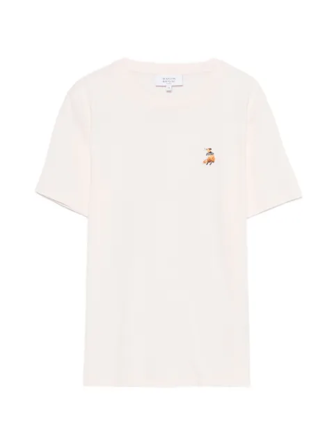 Maison Kitsuné embroidered T-shirt Pink QW00109KJ7026