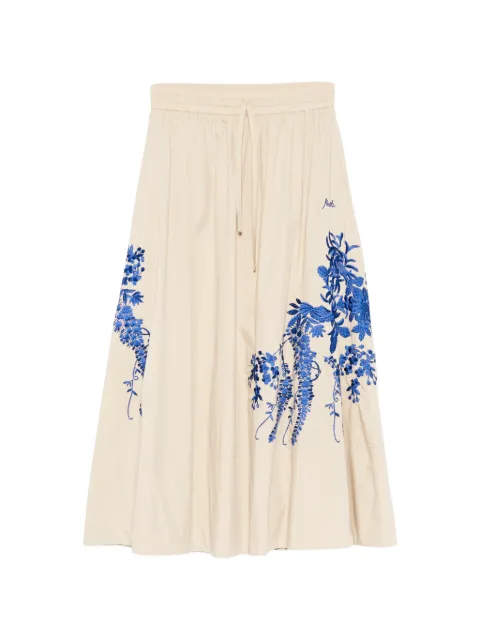 P.A.R.O.S.H. floral-embroidered maxi skirt Neutrals NINJA26D621560R