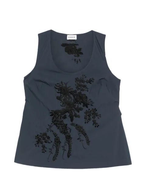 P.A.R.O.S.H. Ninja embroidered blouse Blue NINJA26D311737R