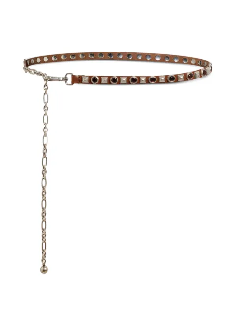 ETRO studded leather belt Brown WP3B0087AB022