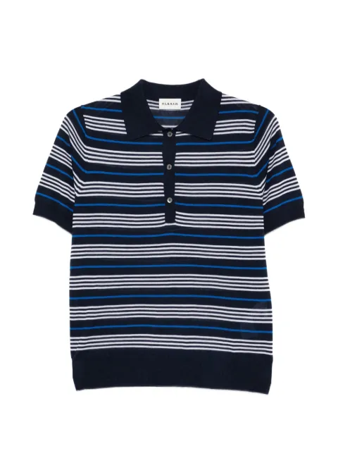 P.A.R.O.S.H. striped buttoned polo shirts Blue LISTRIPESD540780