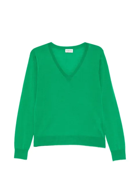 P.A.R.O.S.H. V-neck sweater Green D511652LINFA26