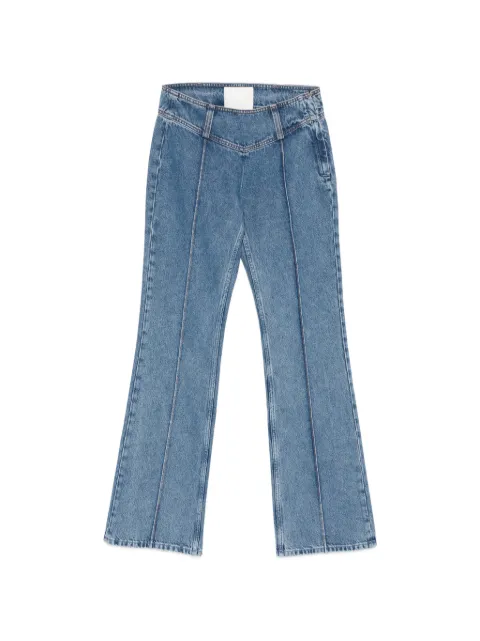 MOTHER SNACKS! The Pin Up Takeout Heel seam-detail jeans Blue 112251321