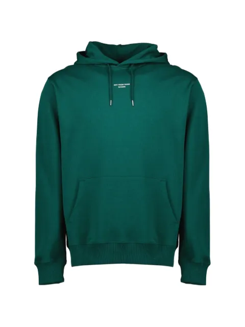 Drôle De Monsieur slogan-detail hoodie Green PERMHO161CO127DGN