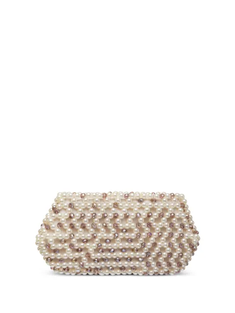 0711 Lizzie beaded clutch bag Neutrals 0711SS2627