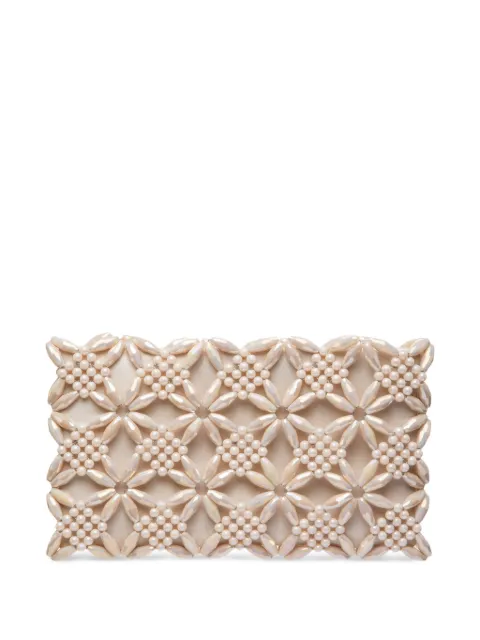0711 Rhea beaded clutch bag Neutrals 0711SS2634