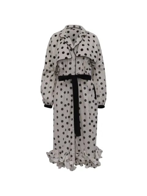 Johanna Ortiz polka dot midi dress White NAPPUUSCL649663W