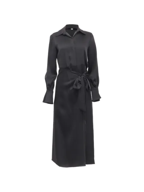 Burberry Pre-Owned tie-fastening midi dress Black GILTPUUSCL653057M