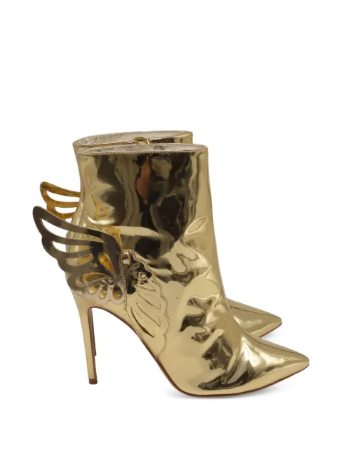 Sophia Webster pointed-toe wings ankle boots Gold GILTPUUSSH653237W