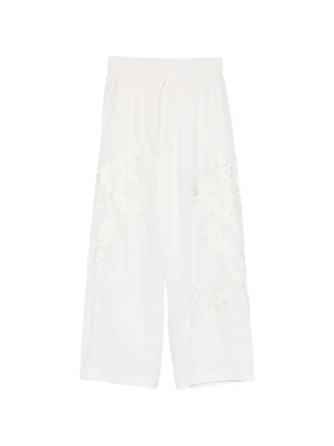 P.A.R.O.S.H. Ninja embroidered trousers White NINJA26D230767R