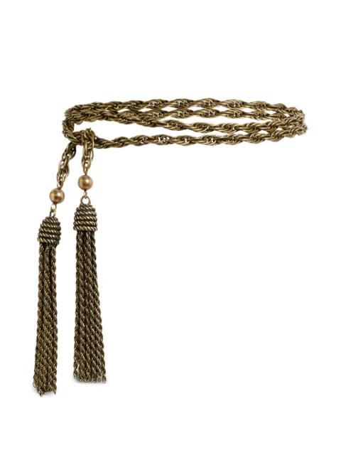 ETRO braided metal belt with tassels Gold WP3B0082AM075