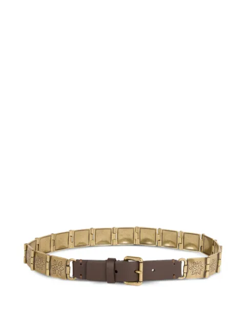 ETRO engraved-metal leather belt Gold WP3B0086AM082
