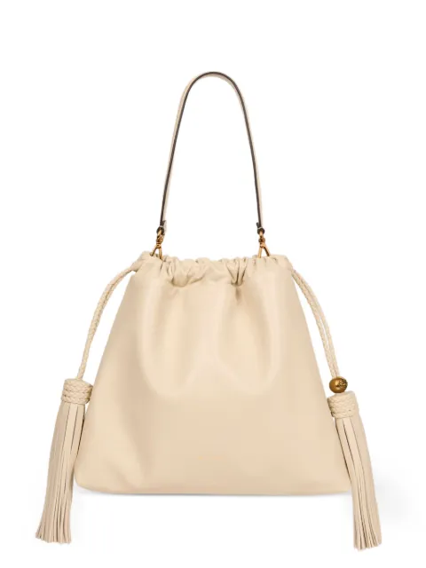 ETRO medium leather Kalispera bag with tassels Neutrals WP1B0039AP466