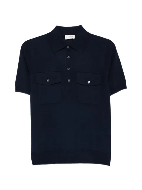 P.A.R.O.S.H. pocket knitted polo top Blue D540950LINFA26