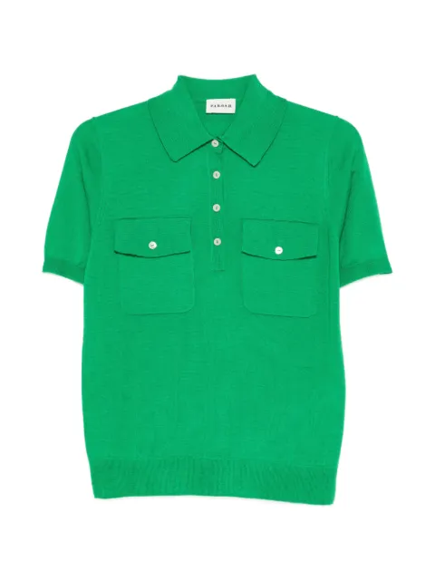 P.A.R.O.S.H. pocket polo top Green D540950LINFA26005