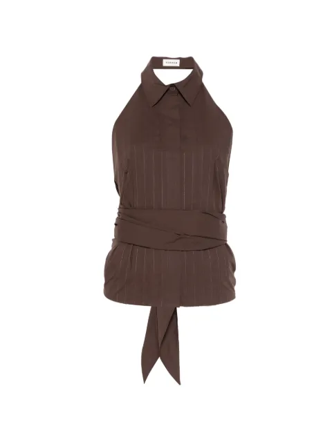 P.A.R.O.S.H. pleated top Brown D381302CANYOX26
