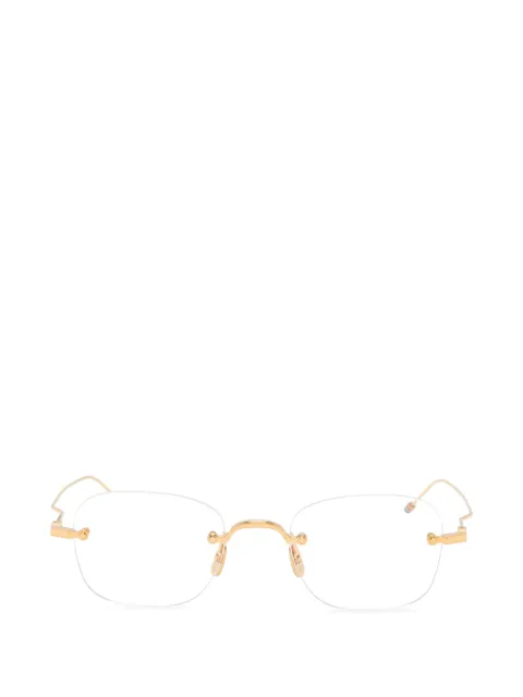 Thom Browne Eyewear rimless geometric-frame glasses Gold UEO961AG0001