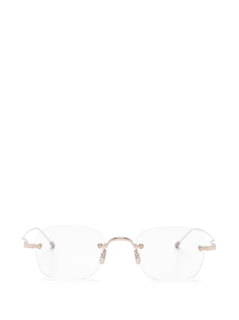 Thom Browne Eyewear tricolour-detail glasses Pink UEO961AG0001