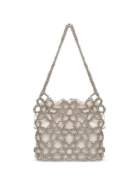 0711 Jasmine beaded shoulder bag Silver 0711SS2610