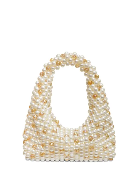 0711 medium Jodie beaded clutch bag Neutrals 0711SS2613