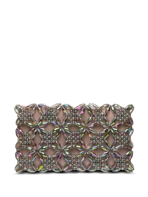 0711 Rhea beaded clutch bag Silver 0711SS2635