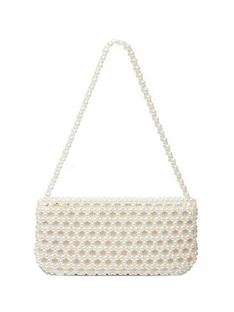 0711 May beaded shoulder bag Neutrals 0711SS2617