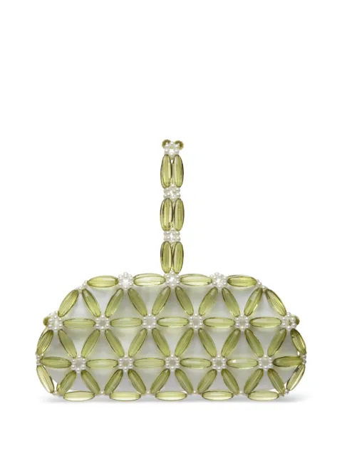 0711 Tebea beaded tote bag Green 0711SS2620