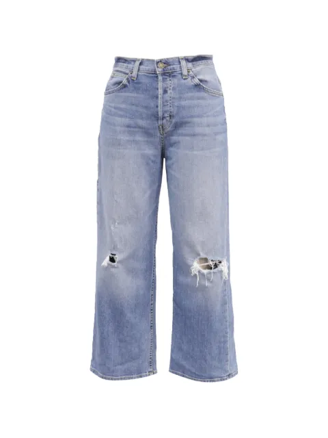 Nili Lotan cropped flared distressed jeans Blue GILTPUUSCL639251W