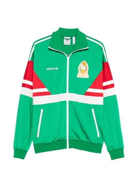 adidas embroidery-logo zip sweatshirt Green JM1092