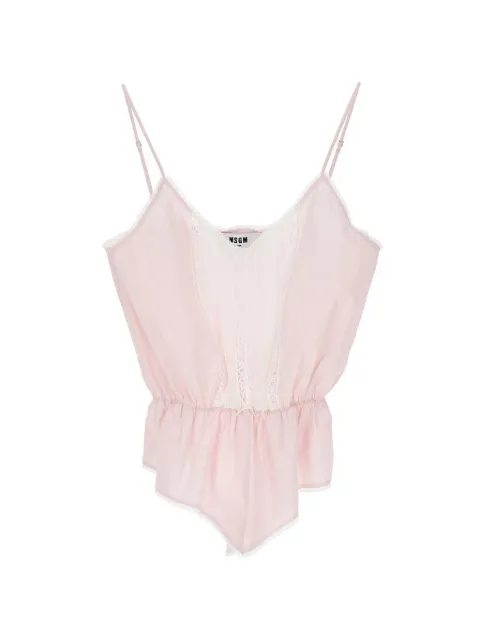 MSGM lace camisole top Pink 4041MDT12267112