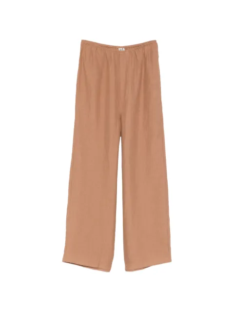 Baserange elasticated-waistban trousers Brown TRDOSL000