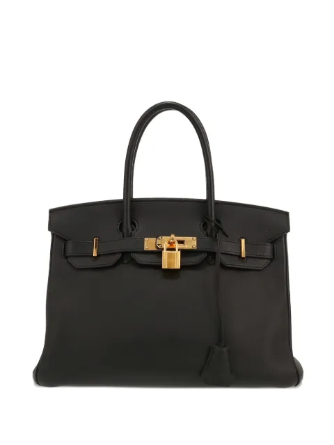 Hermès Pre-Owned 2016 30 Birkin leather tote bag Black 419673