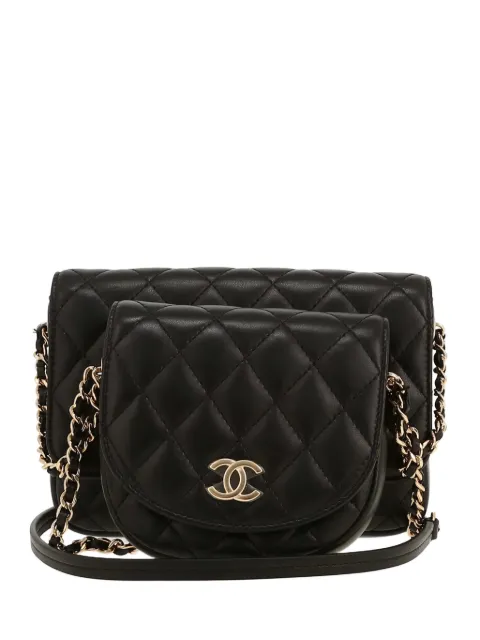 CHANEL Pre-Owned 2019 quilted leather shoulder bag Black 400334