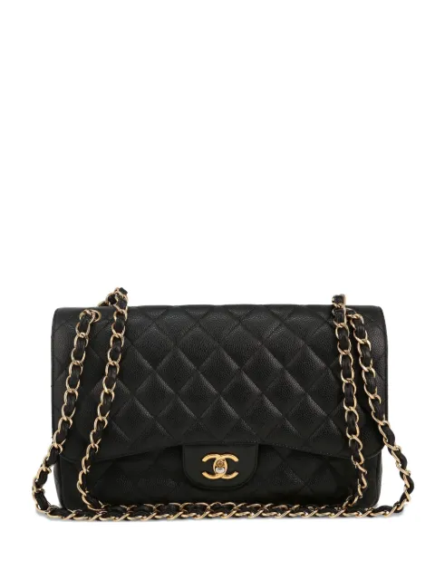 CHANEL Pre-Owned 1999 Timeless Jumbo quilted grained shoulder bag Black 411863