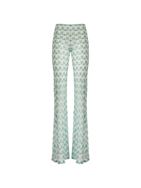 Missoni flared trousers in floral-pattern viscose White MC25SI00BR014I