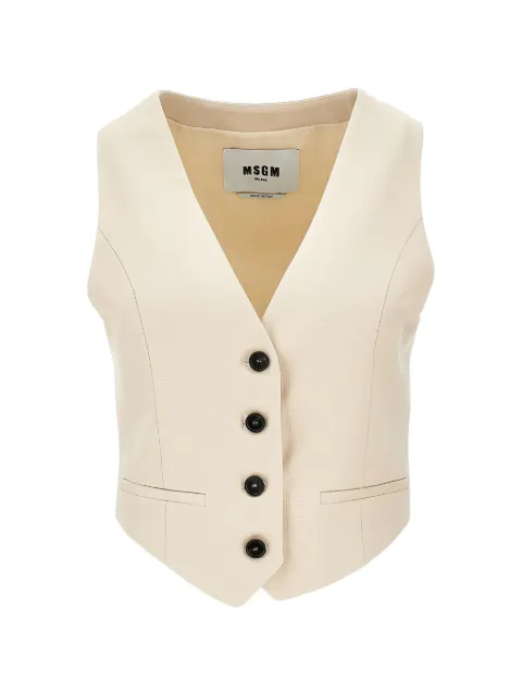 MSGM buttoned waistcoat Neutrals 4041MDW0326712721
