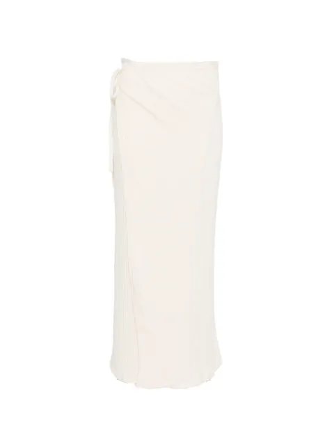 Baserange Brig ribbed maxi skirt Neutrals SKBRRIB000OFFWHITE