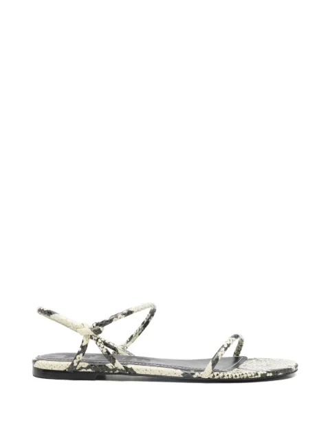 STAUD Laurel snakeskin-print sandals White F26R4006WS