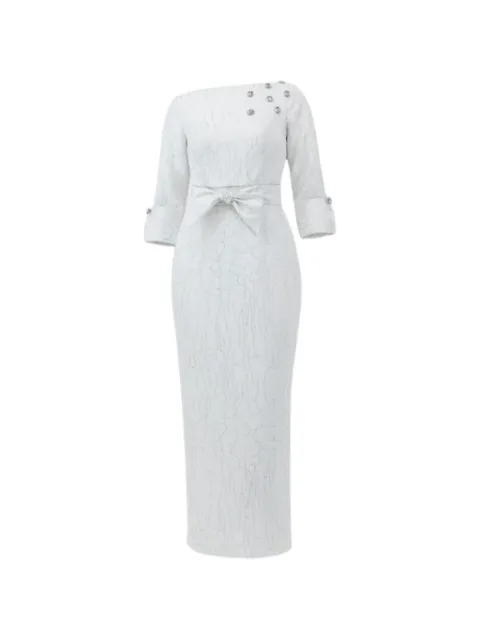 Baruni Sedum embellished maxi dress White FBS1625WT