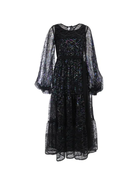 Baruni Jumana long-sleeve maxi dress Black SS2623BK
