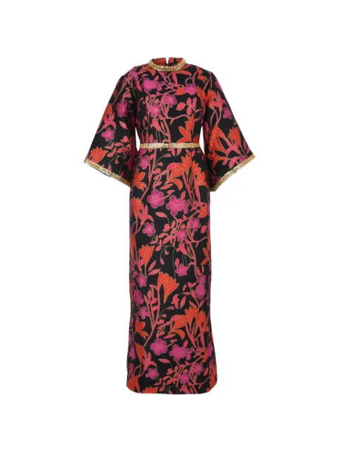 Baruni Mira floral maxi dress Black SS2620RD