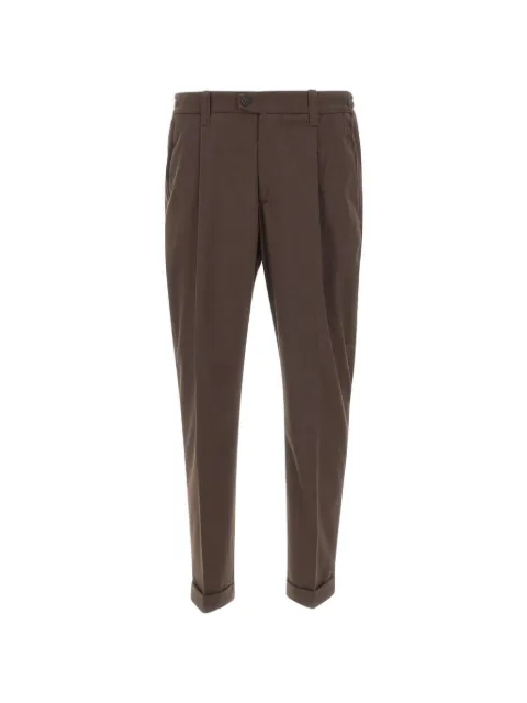 DEVORE pleated-detail trousers Brown DVR47CH10070400